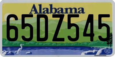 AL license plate 65DZ545