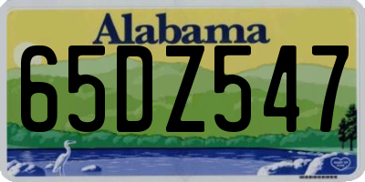 AL license plate 65DZ547