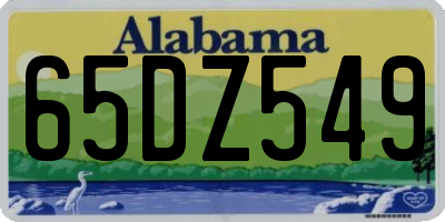 AL license plate 65DZ549