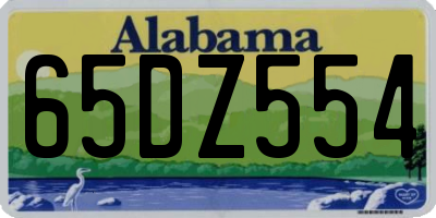 AL license plate 65DZ554