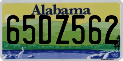 AL license plate 65DZ562