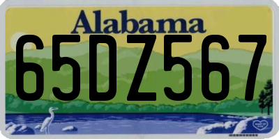 AL license plate 65DZ567