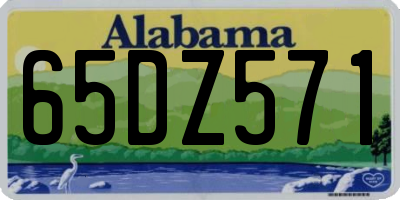 AL license plate 65DZ571