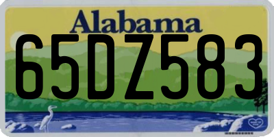AL license plate 65DZ583