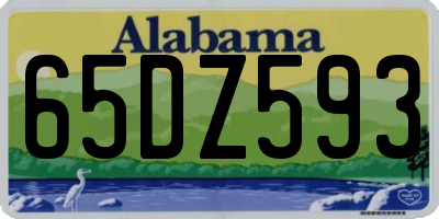 AL license plate 65DZ593