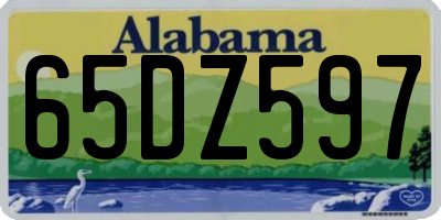 AL license plate 65DZ597