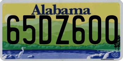 AL license plate 65DZ600