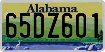 AL license plate 65DZ601