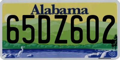 AL license plate 65DZ602