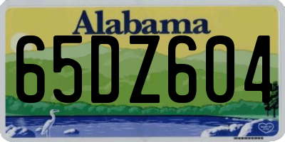 AL license plate 65DZ604