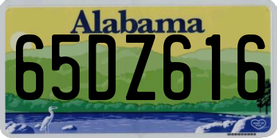 AL license plate 65DZ616