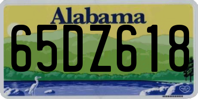 AL license plate 65DZ618