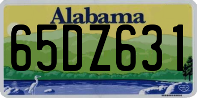 AL license plate 65DZ631