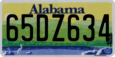 AL license plate 65DZ634