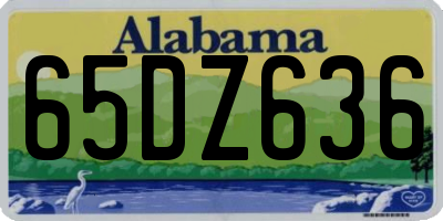 AL license plate 65DZ636