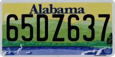 AL license plate 65DZ637