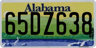 AL license plate 65DZ638