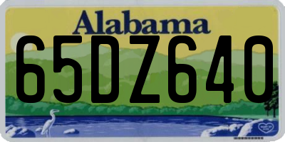 AL license plate 65DZ640