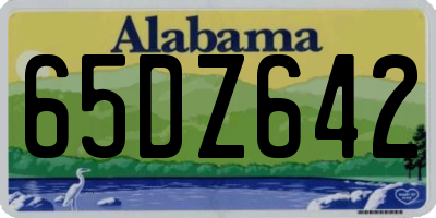 AL license plate 65DZ642