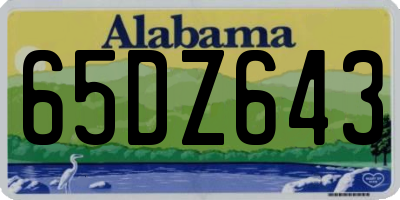 AL license plate 65DZ643