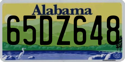 AL license plate 65DZ648