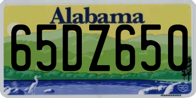 AL license plate 65DZ650