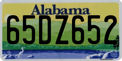 AL license plate 65DZ652