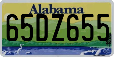 AL license plate 65DZ655