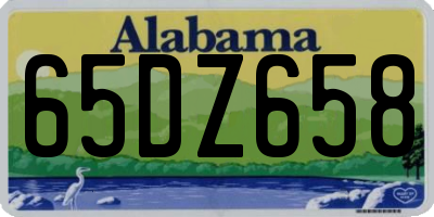 AL license plate 65DZ658