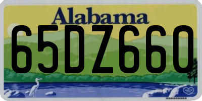 AL license plate 65DZ660