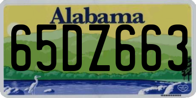 AL license plate 65DZ663