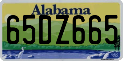 AL license plate 65DZ665