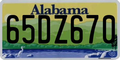 AL license plate 65DZ670