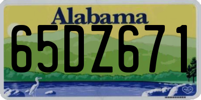 AL license plate 65DZ671