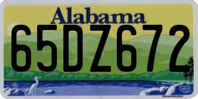 AL license plate 65DZ672