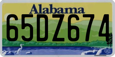 AL license plate 65DZ674