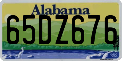 AL license plate 65DZ676