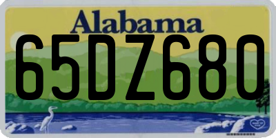 AL license plate 65DZ680