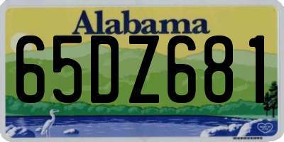 AL license plate 65DZ681