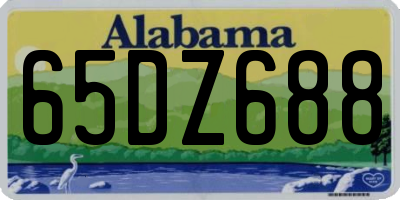 AL license plate 65DZ688