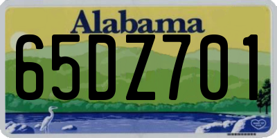 AL license plate 65DZ701