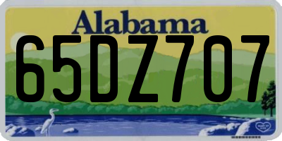 AL license plate 65DZ707