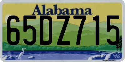 AL license plate 65DZ715