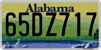 AL license plate 65DZ717