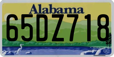 AL license plate 65DZ718