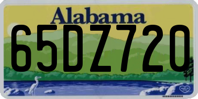 AL license plate 65DZ720