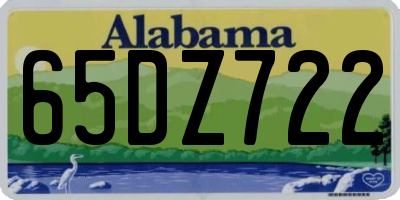 AL license plate 65DZ722