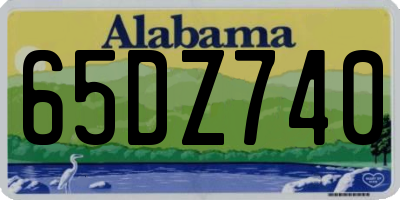 AL license plate 65DZ740