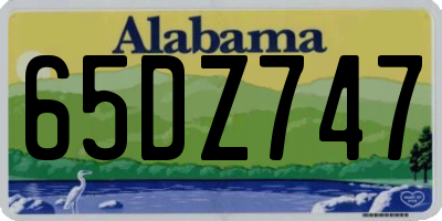 AL license plate 65DZ747