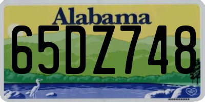 AL license plate 65DZ748